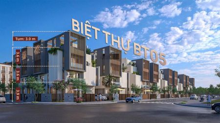 Biệt thự triệu đô Cloud Reserve Central TuyHoa 300m² 3 tầng 1 tum 4PN 5WC hướng Đông Nam vượng khí