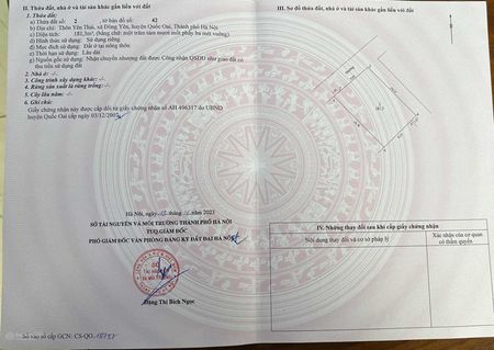 Chính chủ bán 181m2 lô góc full thổ cư mặt đường thôn Yên Thái, xã Đông Yên, huyện Quốc Oai, Hà Nội