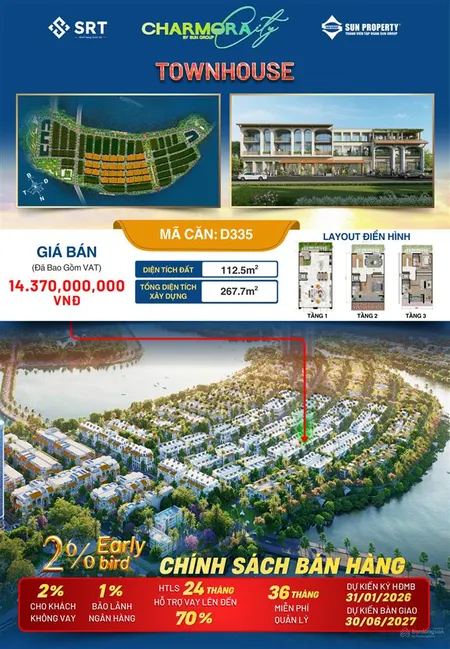 Nhà phố lk 3 tầng giá gốc chủ đầu tư gần sông mát mẻ, ck cao, pháp lí lâu dài. nh hỗ trợ đến 70%