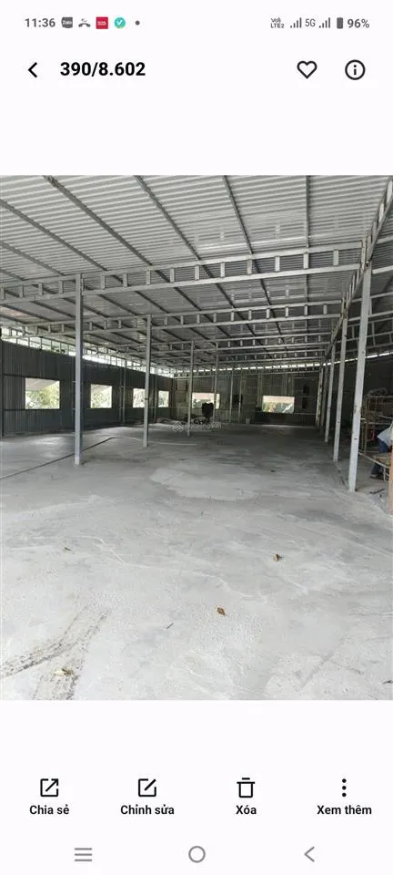 Cho thuê nhà xưởnng tân thạnh đông củ chi, dtkv 10.000m2, xây dựng 900m2, giá 30tr/tháng