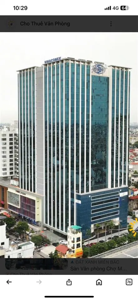Bql cho thuê toà văn phòng vinaconex diamond tower 459c bạch mai. dt từ m2