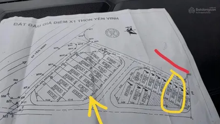 Bán đất tại khu đáu giá x1 yên vinh, 7,15 tỷ, 85m2, giá tốt, uy tín