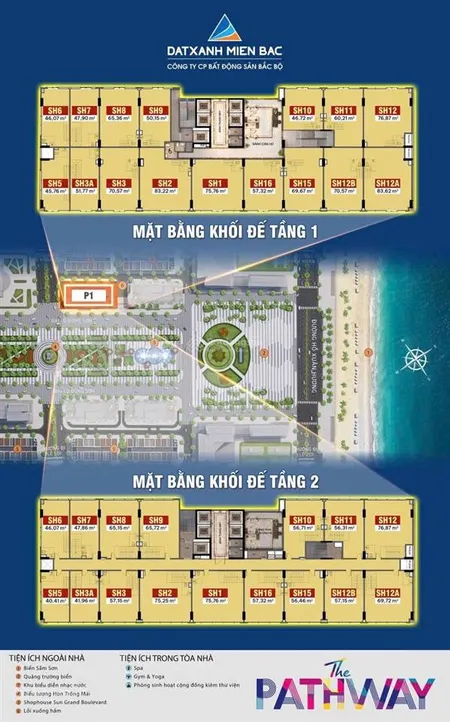 Vip shophouse khối đế mặt quảng trường sun mặt biển sầm sơn