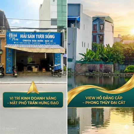 Bán đất mặt phố trần hưng đạo giá chỉ 90tr/m 316m view hồ đẳng cấp