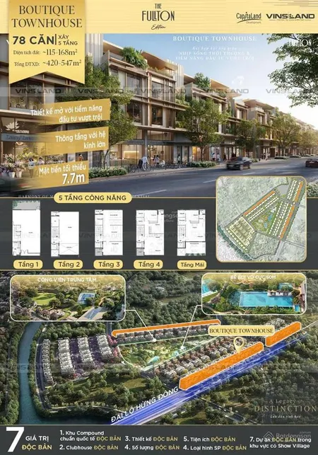 Mở bán đợt 1 quỹ 342 căn shophouse tứ lập song lập đơn lập pool villas tại the fullton vhop3