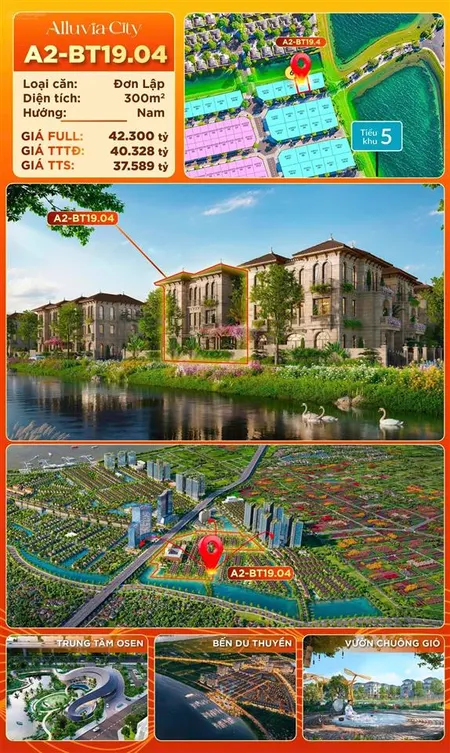 Biệt thự đơn lập view hồ hàng hiếm alluvia city