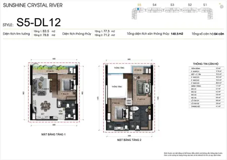 Đầu tư sky villa noble crystal tây hồ 148.5m2 3pn thông tầng thu nhập 100 triệu/tháng