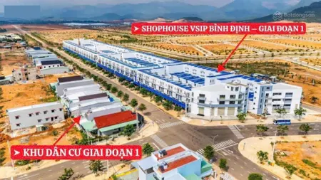Vsip bình định 1 cặp 5x30 đường 25m trục chính thông thẳng vào kcn đang kinh doanh sầm uất
