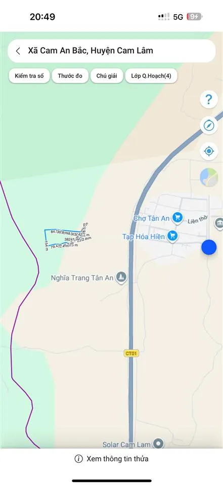 Cam an bắc 38.000 m2 giá chỉ 40 triệu.sào
