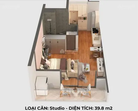 Chủ cần bán ngay căn studio với giá 2,3 tỷ full nội thất, view pháo hoa