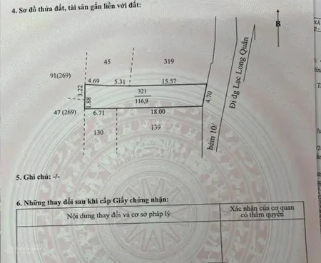 Bán 117m(4,7x25) đất hẻm xe hơi lạc long quân p.2 vũng tàu. gần bờ hồ. gần mặt tiền cực đẹp