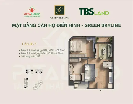 Căn 2pn 67m2 4,1tỷ nhận nhà 2026 ngay go dĩ an ql1k gs1 green skyline tbs land bàn giao cao cấp