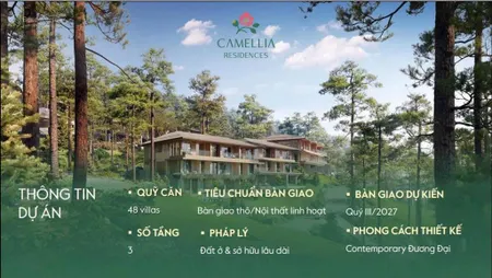 Suất ngoại giao rẻ hơn 15% tt, biệt thự 252m2 nằm trên đồi view khách sạn intercon khu camellia 6*