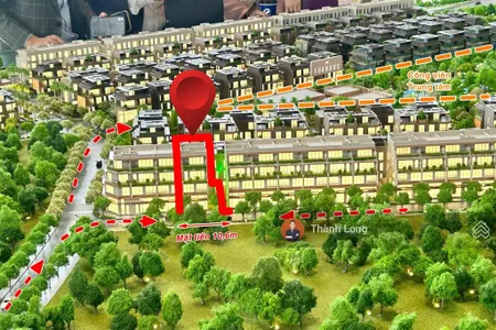 Liền kề xẻ khe đối diện cụm chung cư, mặt tiền 10,6m có sân vườn, khai thác luôn