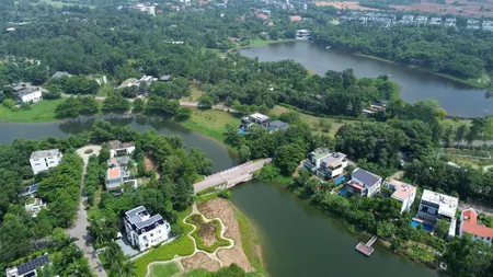 Biệt thự căn góc 3 mặt thoáng view hồ thiên yến flamingo đại lải | sổ đỏ lâu dài | full nội thất