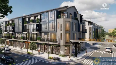 Nhà phố uni complex ngay trung tâm p. bình dương tp. hcm, 95m2/1t 2l/shr/ ngân hàng cho vay 75%