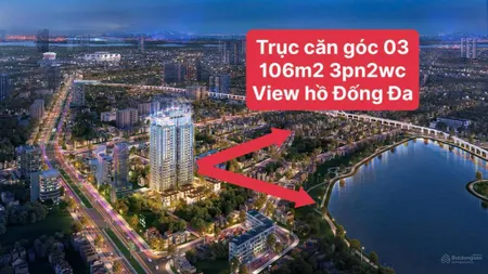 Bán gấp căn góc 3pn 106m2 the nelson 29 láng hạ. trục 03 hoa hậu tầng trung view hồ hoàng cầu