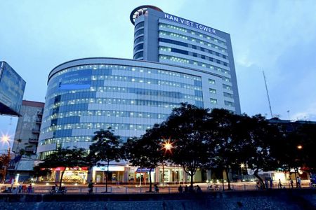 BQL tòa nhà - Hàn Việt Tower 203 Minh Khai 55m - 74m - 125m - 280m - 500m2 - giá 320.000 đ/m2/tháng
