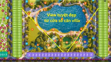 Biệt thự hồ, 25.8 triệu/m2 hấp dẫn chưa từng có tại tây bắc sg