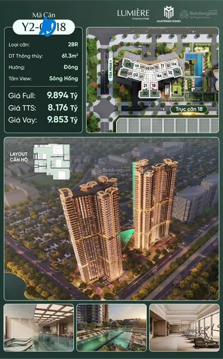 Chính chủ bán căn 18 lumiere cổ loa view hồ, không chênh, mua trực tiếp chủ đầu