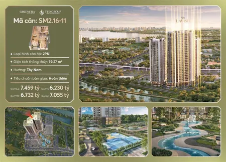 Siêu phẩm 2 phòng ngủ 79m2 green era southmark 1 sản phẩm cao cấp của tân hoàng minh p0968258