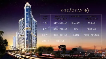 Căn hộ 2,5 phòng ngủ 89,2m2 giá 5,5 tỷ golden crown hải phòng