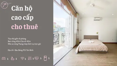 Khai trương phòng 3540m full nội thất thang máy.trống sẵn ngay etown cộng hoà tân bình
