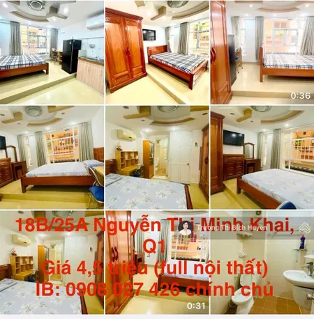 Chính chủ cho thuê phòng trọ full nội thất bếp riêng tại q1