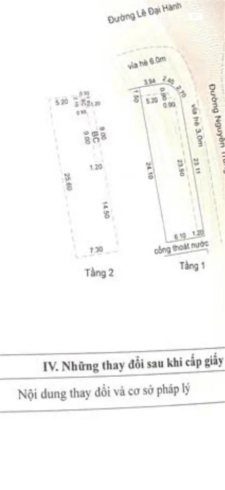 Bán gấp nhà 2 mt 2 tầng vị trí kinh doanh sầm uất đường lê đại hành