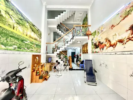 Nhà đúc 1 trệt 1 lửng 3 lầu đường thông 7m trần thị hè gần hiệp thành city