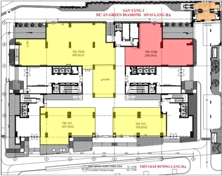 Shophouse 93 láng hạ chỉ từ 118tr/m2. dt đa dạng. ký hđ trực tiếp cđt 0368 973 ***