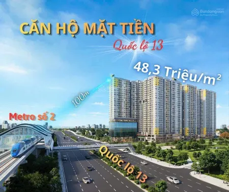 Căn hộ mặt tiền cạnh thủ đức, bình thạnh, t.toán 656tr, không phát sinh thêm đến khi nhận nhà 2028