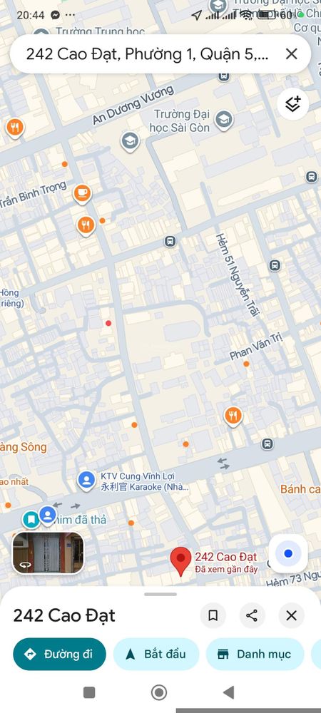 242 Cao Đạt Quận 5 chỉ 20tr nguyên căn