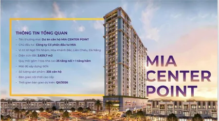 Mua căn hộ 2,x tỷ mia center point đn tại liên chiểu đón sóng hạ tầng, giá còn mềm, dễ cho thuê