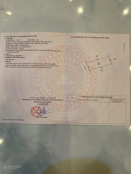 Cc gửi bán 48m đất thổ cư trung châu, đan phượng, hà nội (liên minh) đường thông ô tô 16c đỗ cửa