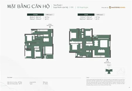 Chỉ với đơn giá 130tr/1m2 sở hữu căn hộ lumiere 3pn cao cấp của masterise homes