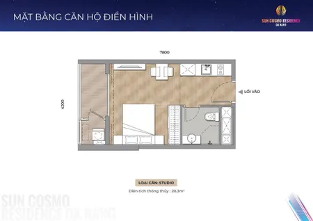 Chính chủ gửi bán căn studio tầng cao hướng nam tòa p2 panoma sun cosmo đà nẵng.
