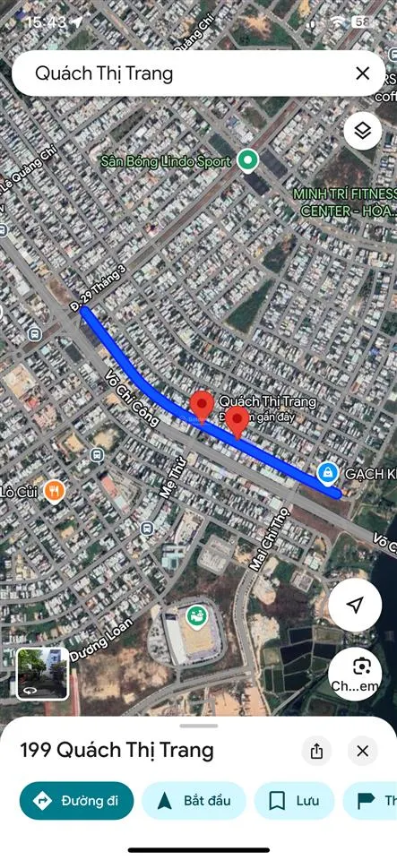 Bán 2 lô liền kề đường quách thị trang ngay sau lưng chú ếch con đoạn thẳng hiện đang kinh doanh