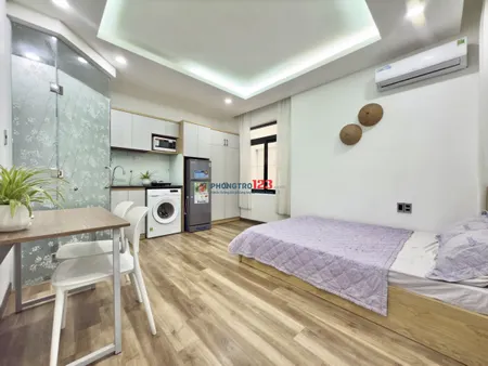CĂN HỘ STUDIO FULL NỘI THẤT – CỬA SỔ TRỜI – MÁY GIẶT RIÊNG – THANG MÁY – AN NINH 24/7 - GẦN Q3 - QTB