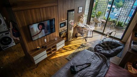 Studio tách bếp cửa sổ ban công thoáng mát trung tâm q7, gần lotte mart, cầu kênh tẻ, tdtu, q4,1