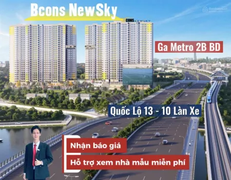 Căn hộ 3 pn giá từ chỉ đầu tư bcons newsky, chỉ 401 triệu sở ngay ch liền kề ga metro