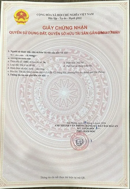 501. siêu phẩm lô góc mặt đường trần hoàn lê hồng phong phường hải an hải phòng dt 262,5m2