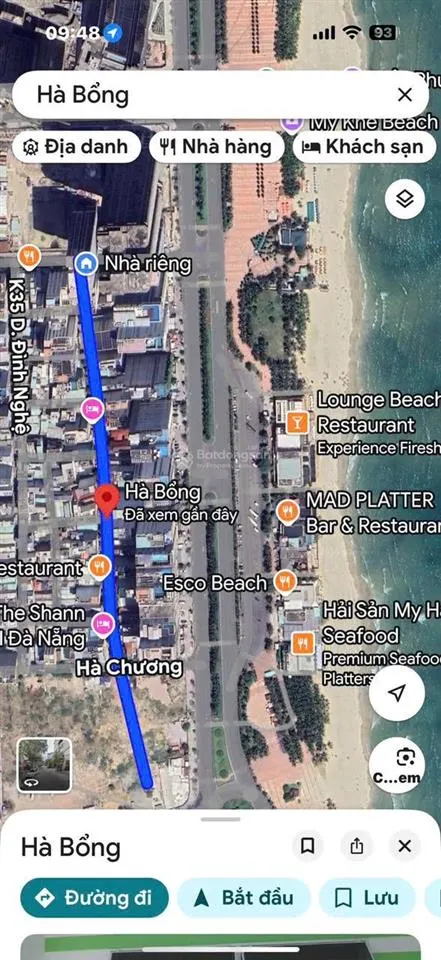 Bán lô đất đẹp kiệt ô tô hà bổng tuyến đường du lịch sầm uất sát ngay biển mỹ khê