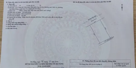 Lô đất mặt tiền đường trần sâm, ngay gần nhà hàng chân trời góc bể.