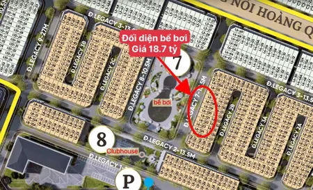 Shophouse 75m2 đối diện bể bơi, view đẹp thoáng. gần clubhoue, đường nối hoàng quốc việt kéo dài