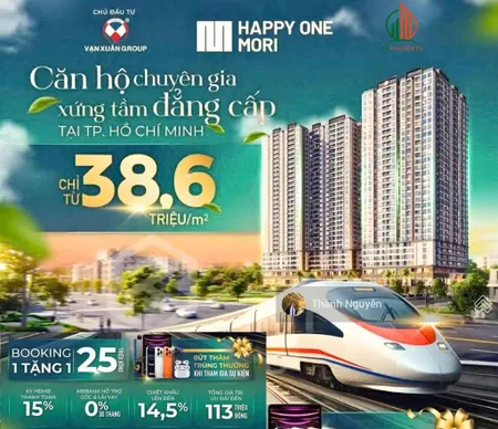 Căn hộ happy one mori view sông sài gòn, mặt tiền ql13 đối diện vsip 1 & siêu thị aeon, chỉ 2tỷ/căn
