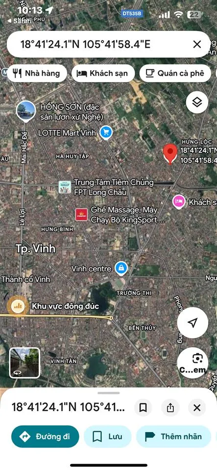 Chính chủ cần bán thửa đất 58,9 m2 tại khối 12 đường trần tấn, p. vinh lộc, nghệ an. giá 1,9 tỷ đ