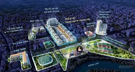 Mở bán shophouse phố đi bộ trung tâm quảng trường central square thái nguyên