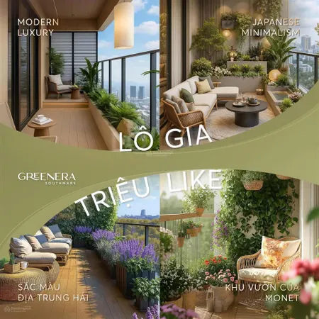 Siêu phẩm 2pn2wc biệt thự sân vườn trên không chỉ có tại greenera southmark thanh trì