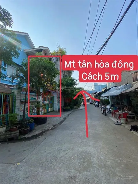 Bán đất hẻm xe hơi 226 tân hòa đông, cách mt 10m, dt 4.8x11m, giá 5.75 tỷ